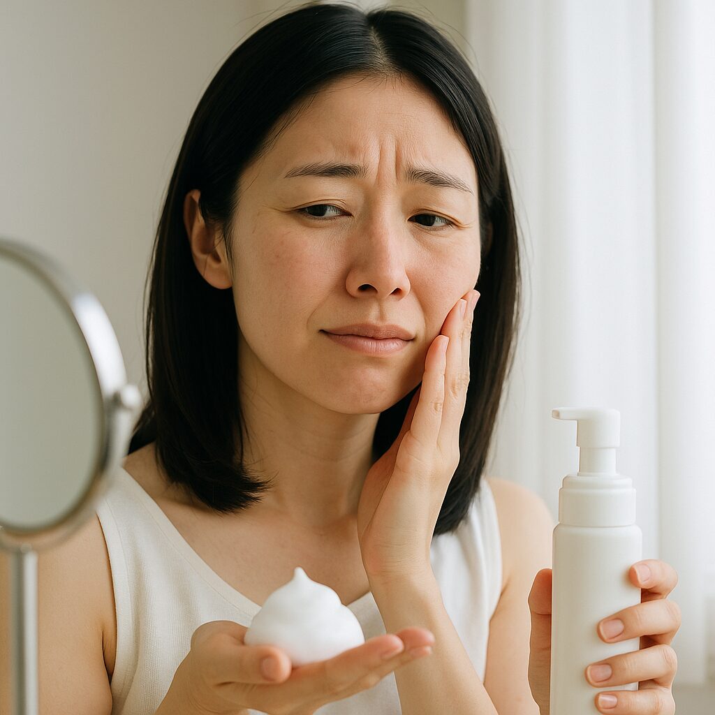 花粉シーズンにムズムズ感やピリつきを感じる女性