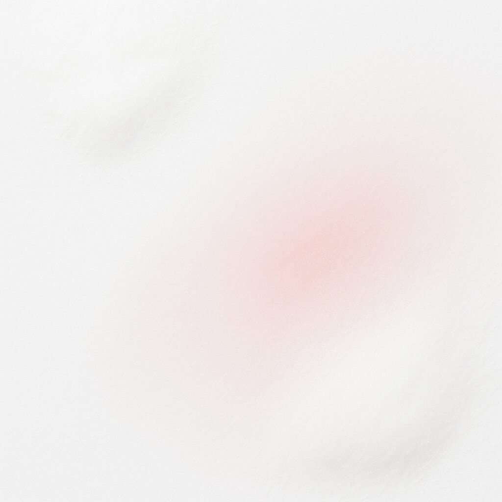 ほてりとムズムズを感じている顔の赤み