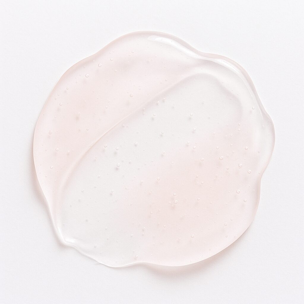 頬の乾燥や赤みを鏡で確認する女性