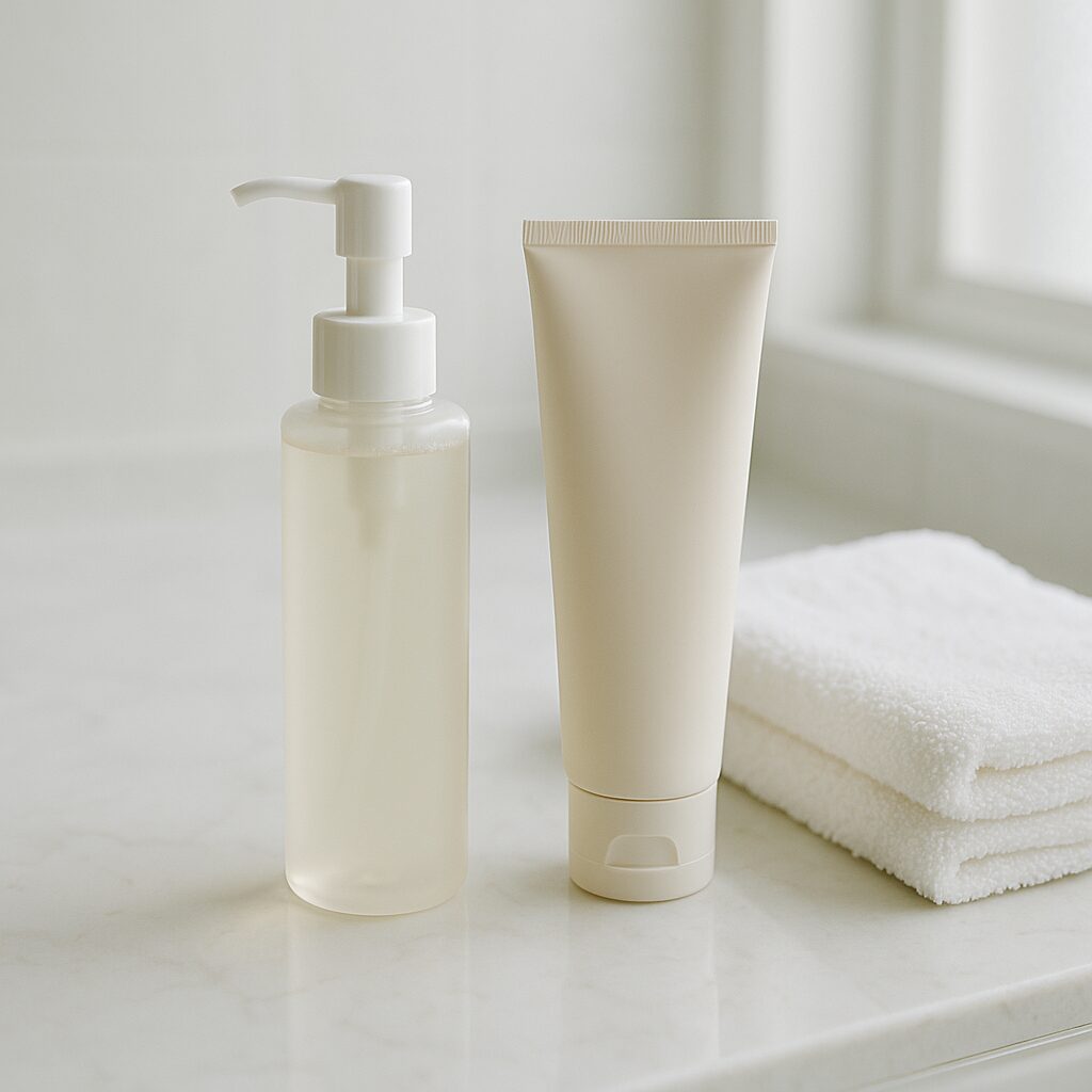 つっぱりの原因になりやすいスキンケアアイテムのイメージ