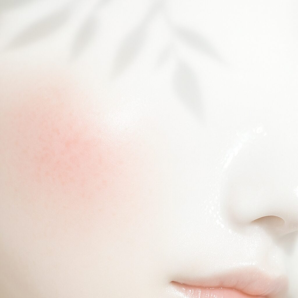 季節の変わり目に赤みやムズムズを感じる敏感肌のイメージ