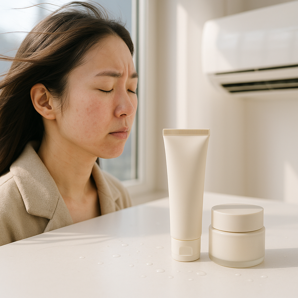 季節の変わり目の乾燥や気温差をイメージした背景画像